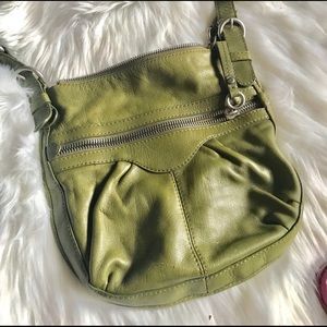 Green Leather Fossil Crossbody Bag